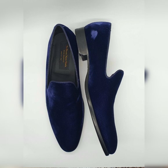 $350 To Boot New York Mens Size 10.5 Color Blue Bolton Velvet Formal Loafers main image 2